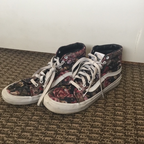 vans floral high tops